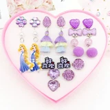 Наряд маленькой принцессы, серьги, кольцо, подарочная коробка, комплект, клипсы с кисточками, без проколов ушей, подарок на день рождения