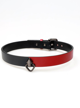 牛皮拼接锁骨链颈带choker项圈