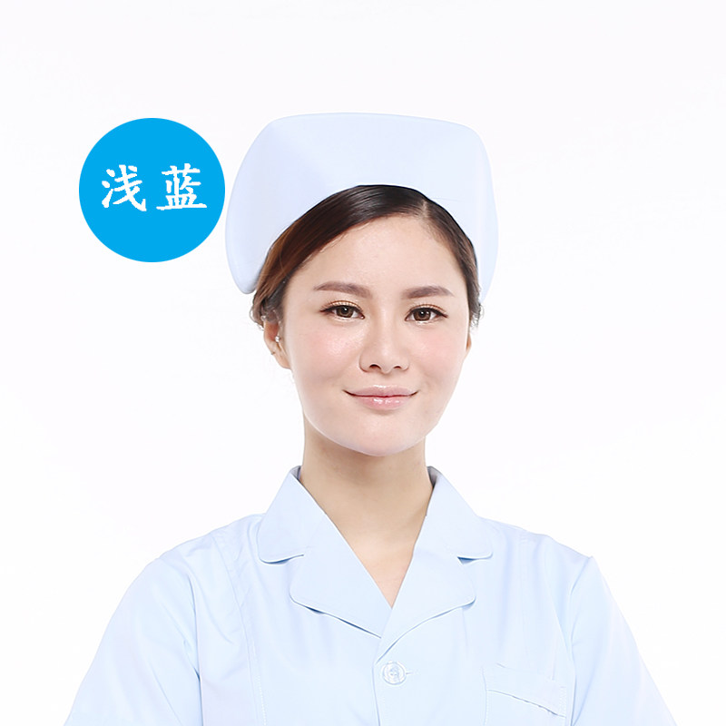 医生帽白色粉色浅蓝色浅绿色加厚涤卡燕尾帽护理部主任护士帽包邮