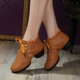 Демисезонная обувь, модные танцующие туфли, мягкая подошва, из натуральной кожи