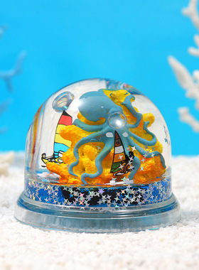 爆款海洋章鱼流沙漂流瓶沙漏摆件