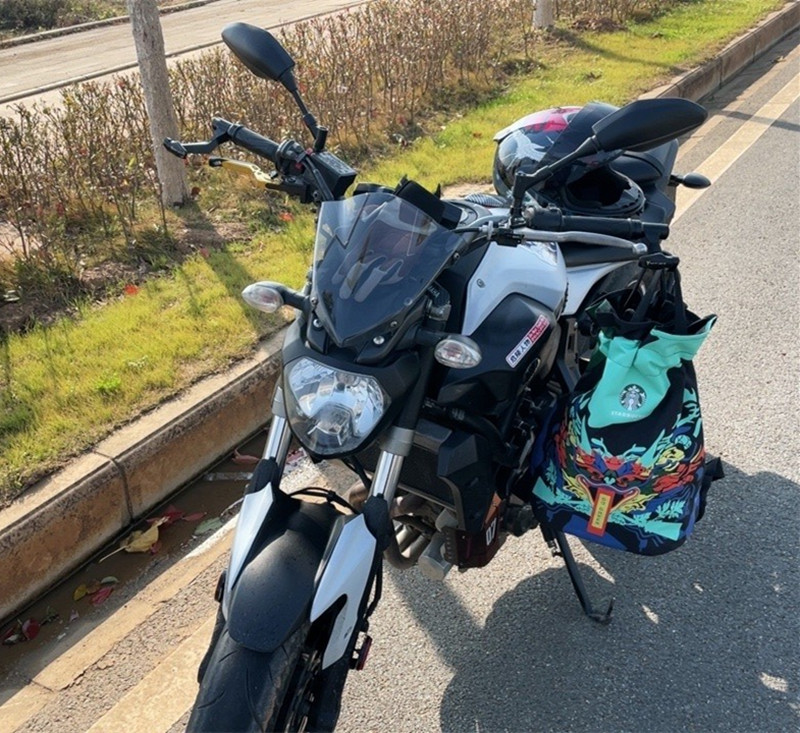 MOWOK 适用雅马哈 MT09 MT07 MT03 R3改装手把刹车牛角护手保护杆 - 图1