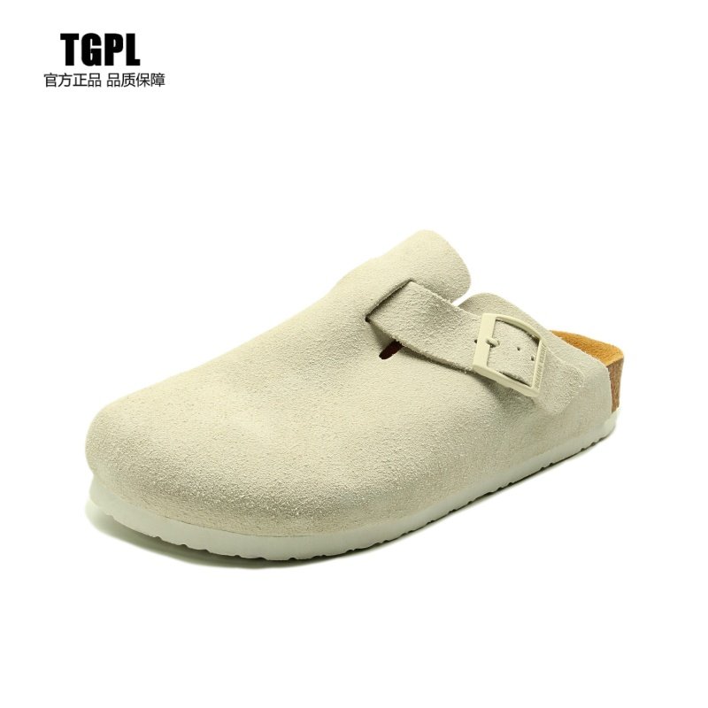 TGPL反绒皮勃肯鞋男女情侣包头半拖外穿耐磨百搭男鞋休闲软木鞋,淘宝优惠券,粉丝福利购,淘宝优惠卷