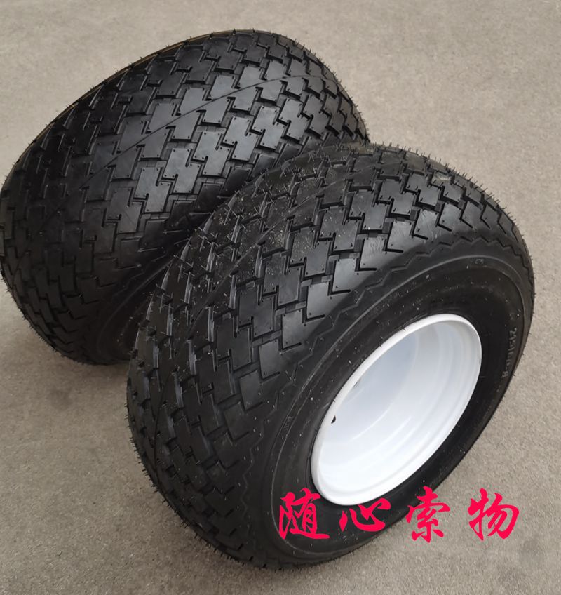高尔夫球车轮胎加轮毂18*8.50-8电动巡逻高耐磨草坪胎加厚公路胎 - 图0