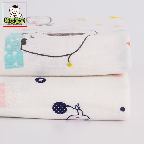 纯棉布料 宝宝婴儿A类衣服面料儿童卡通花布针织棉全棉 棉布布料 - 图2