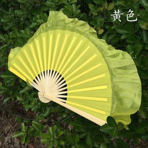 云南花灯真丝扇安微花鼓灯茶山放歌胶州秧歌扇舞蹈丝巾练功小红扇 - 图1
