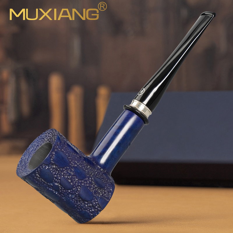 OLDFOX老狐狸石楠木烟斗锤子斗旱烟直式带过滤烟袋锅草丝烟斗男士 - 图0