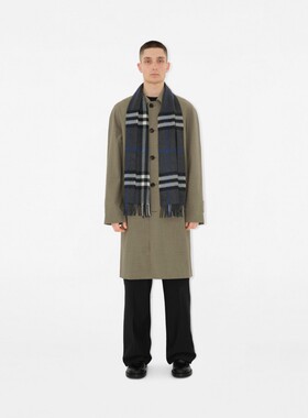 格纹羊绒围巾BURBERRY