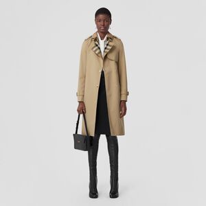 【24期免息】BURBERRY 女装长款格纹裁片嘎巴甸Trench风衣多色