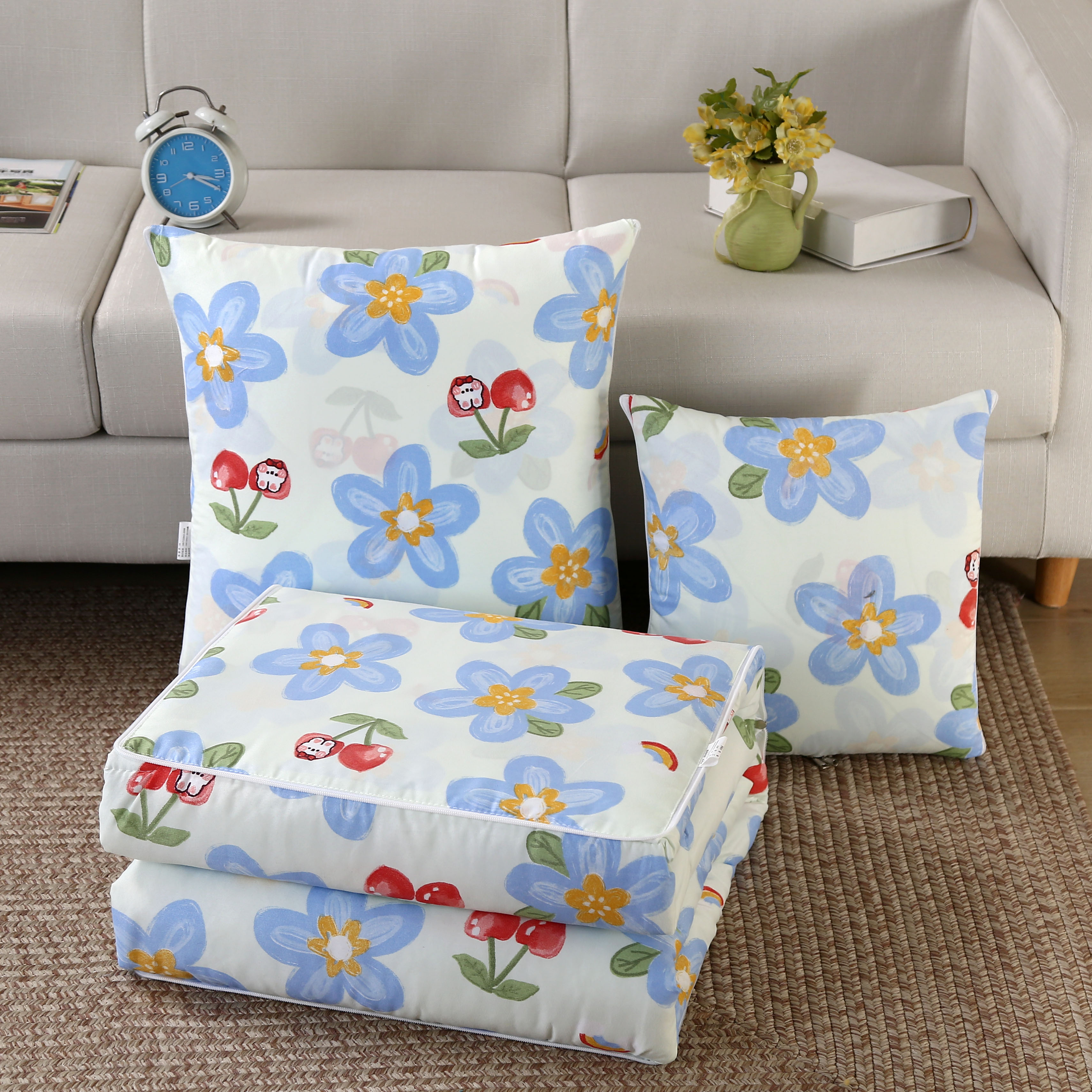 抱枕被子两用二合一加厚折叠汽车载枕头空调被办公室午睡毯子靠枕 - 图3