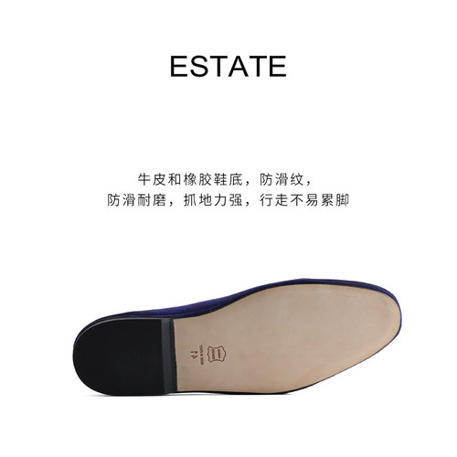 ESTATE意大利进口男士时尚居家慵懒舒适真皮乐福鞋吸烟鞋XX4NT - 图3