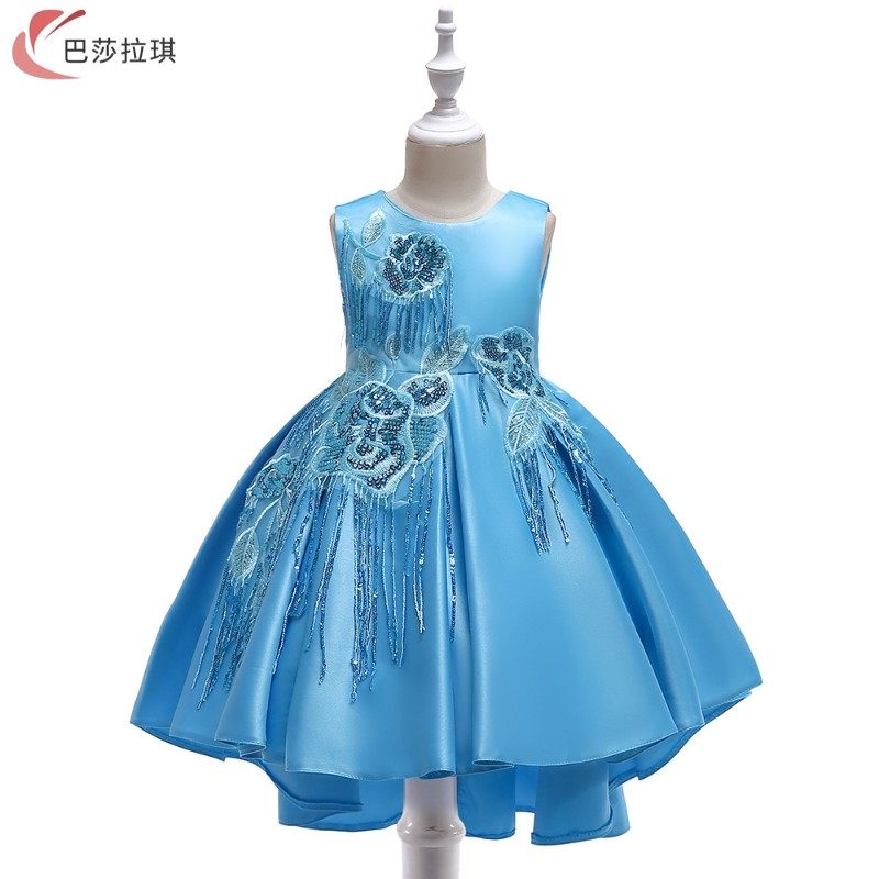 小女孩洋气蓬蓬纱主持人钢琴公主裙 巴莎拉琪礼服/晚装