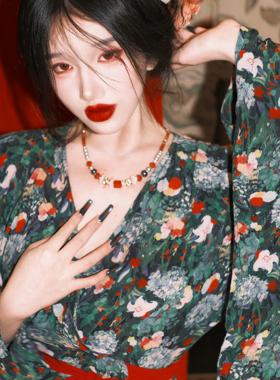 回音万铃朱砂项链原创设计饰品