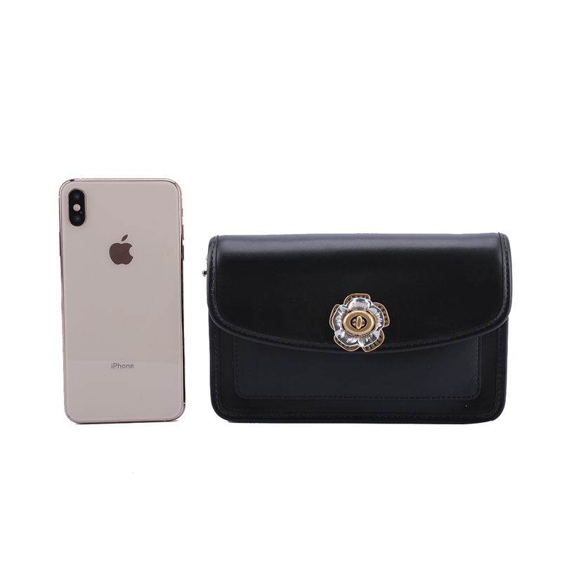 客邻尚品海外旗舰店COACH/蔻驰专柜款女士迷你翻盖单肩斜挎牛皮旋锁链条小方包3