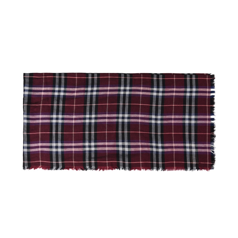 客邻尚品海外旗舰店Burberry/博柏利围巾 女士新款格纹莫代尔纤维 巴宝莉围巾3