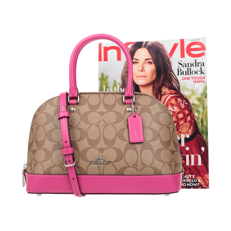 客邻尚品海外旗舰店COACH/蔻驰包包奥莱款小号女士PVC配皮单肩手提斜挎贝壳包3