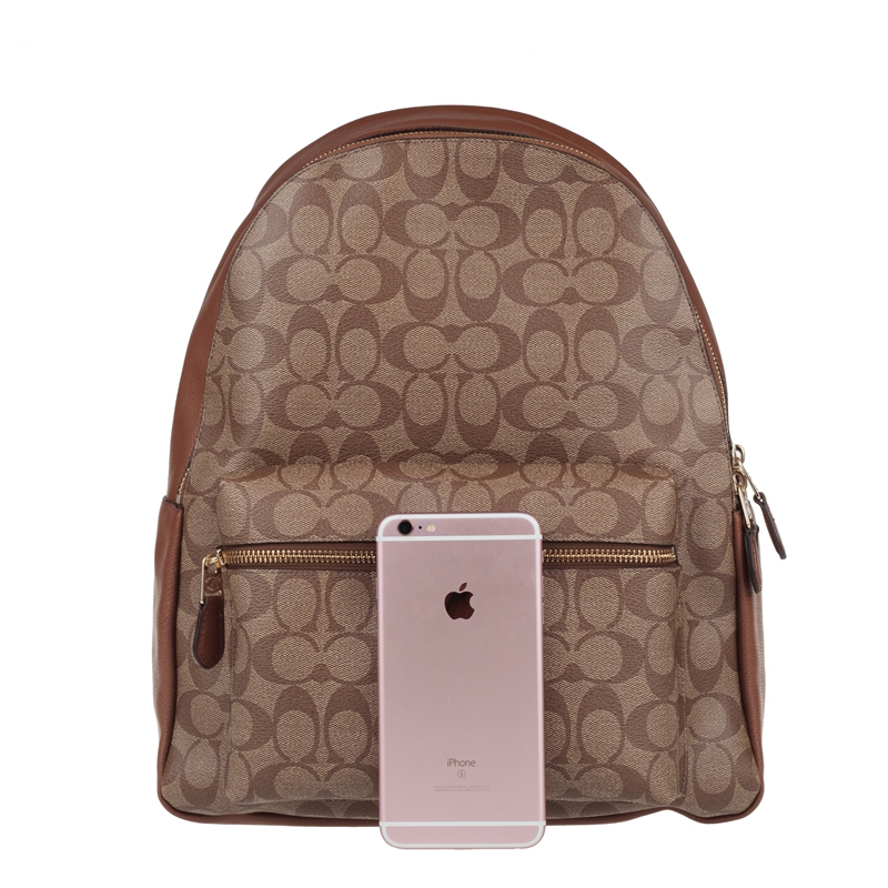 客邻尚品海外旗舰店COACH/蔻驰双肩包奥莱款时尚防水大号PVC配皮手提背包包583142