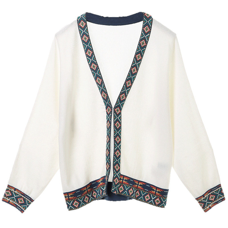 裂帛2020新款潮女v领修身针织衫 裂帛玉茗毛针织衫