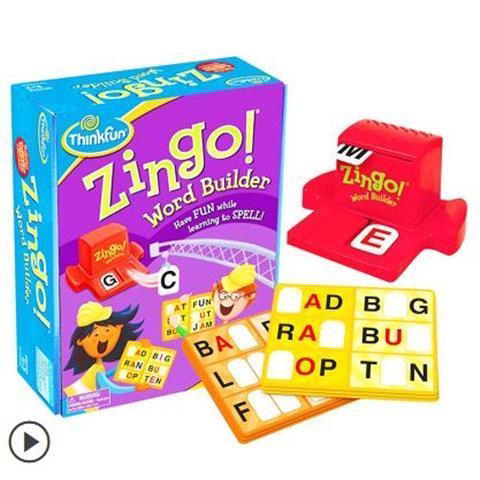 Thinkfun眼明手快英语单词Zingo游戏儿童益智玩具专注反应力 - 图1