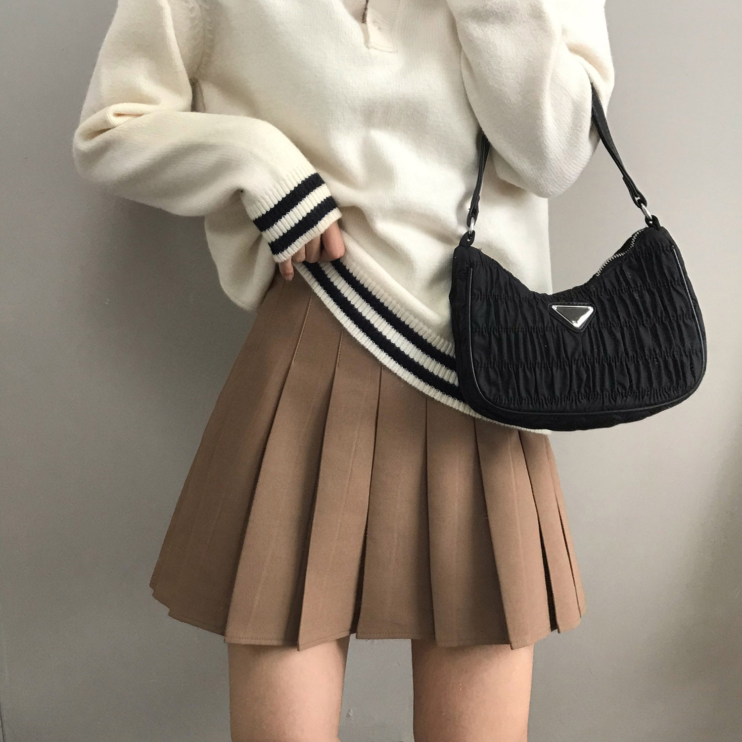 秋冬高腰a字百搭显瘦chic半身裙 oye半身裙