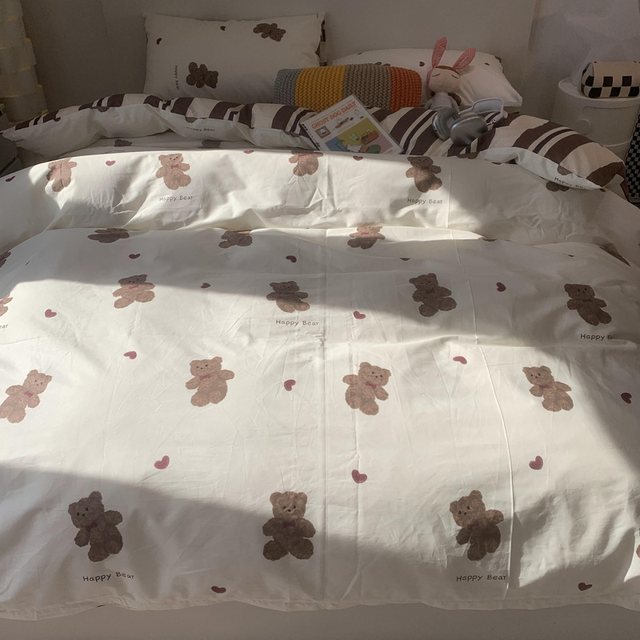 Bed sheets and bed fittings four-piece set cotton cartoon