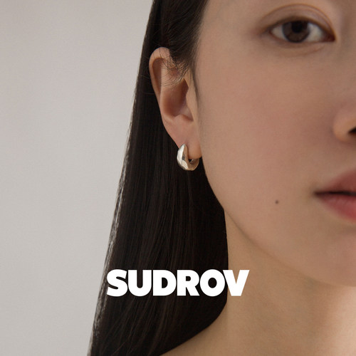 SUDROV素觉耳环 简约设计感不规则个性耳钉耳饰女潮耳坠耳扣 - 图0