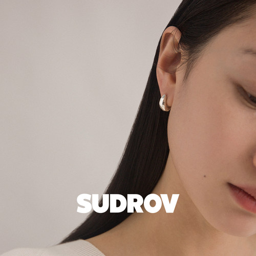 SUDROV素觉耳环 简约设计感不规则个性耳钉耳饰女潮耳坠耳扣 - 图1