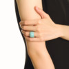 SUDROV Earth's Grace Earth's Elegant Series Amazonite Ring Gemstone Ring for Women
