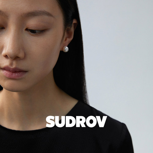SUDROV素觉18K金珍珠耳钉 女简约气质耳饰基本款圆形珍珠耳环 - 图0