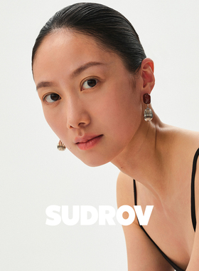 SUDROV素觉玛瑙银女耳钉