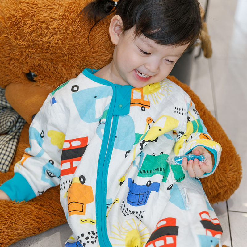 呼西贝男女童连体睡衣孩子双层家居服宝宝春秋睡袋儿童无骨防踢被,淘宝优惠券,粉丝福利购,淘宝优惠卷