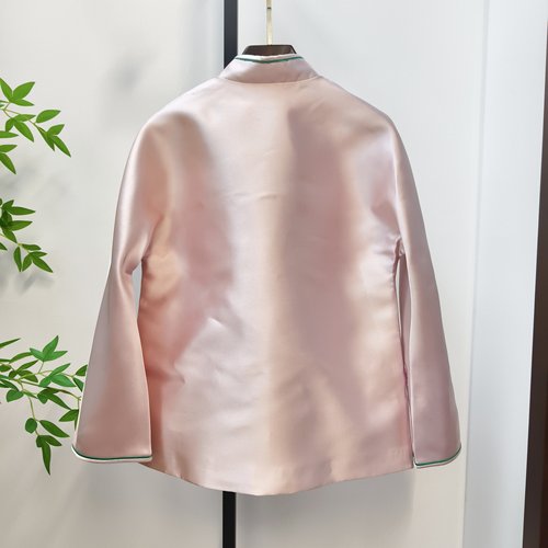 春夏新品 中国风唐装绣花A字大码年轻改良中式立领盘扣上衣外套 - 图2