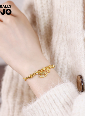 镀18k真金马上有钱碎冰冰钱币小马吊坠项链女本命年新年生肖配饰