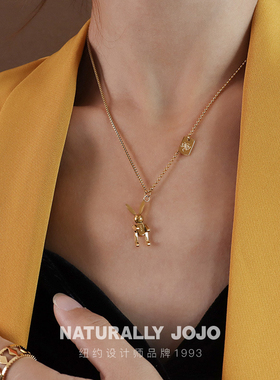 可爱小兔子小众设计感轻奢项链女
