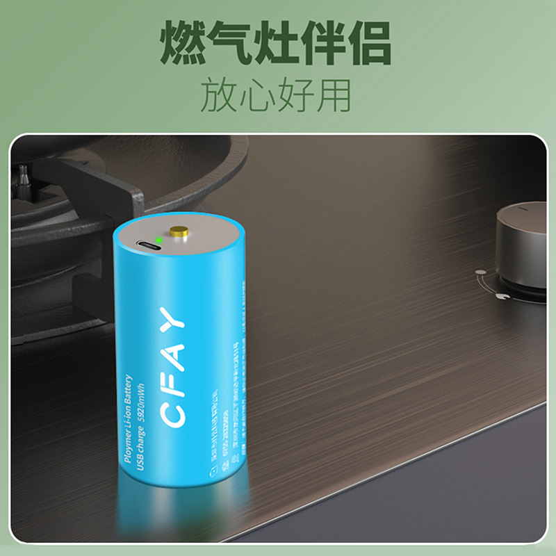 CFAY 1号锂电池燃气灶专用热水器煤气灶天然气灶大一号D型USB充电 - 图1