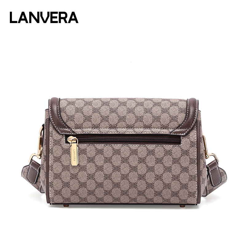 lanvera旗舰店LANVERA小包包新款 时尚宽肩带斜挎包妈妈中年女包高级感女士1