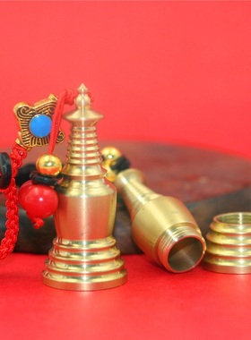 钥匙西藏特色风纯黄铜挂饰品吊坠