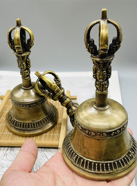 手工尼泊尔纯铜铃铛藏传回音清脆