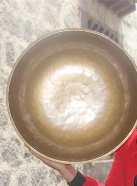 尼泊尔手工专业音疗钵大脚钵摆件