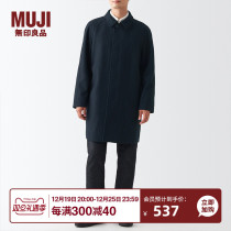 No Inprint Good Pink MUJI Mens wool mix short coat fur The big coat