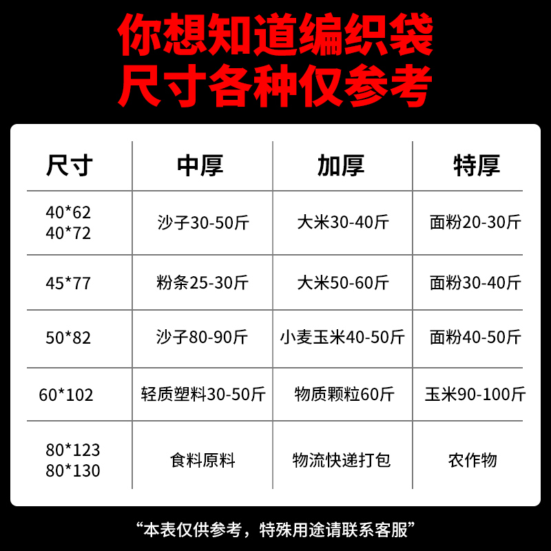 白色编织袋批发大麻袋口袋尼龙袋子玉米面粉大米搬家打包装蛇皮袋 - 图2