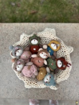 Stick Needle Mini Bear Small Bear Stick Hand Knit Doll Festival Gift Birthday Gift Package Pendant