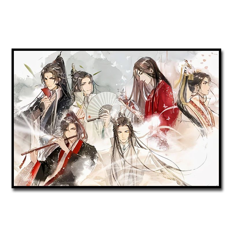 魔道祖师diy数字油画天官赐福动漫全家福手绘涂色填充画谢怜花城-图1