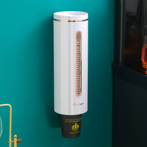 一次性轻奢取杯器塑料收纳放纸杯饮水机置物家用创意挂壁式杯子架 - 图2