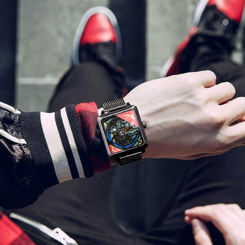 邦顿男士新概念黑科技长方形机械表 bestdon帝瑞国产腕表