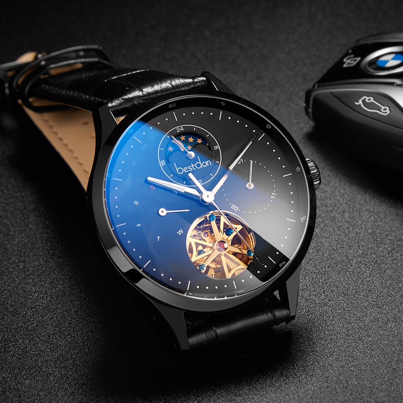 邦顿男士全自动蓝光精钢带机械表 bestdon帝瑞国产腕表