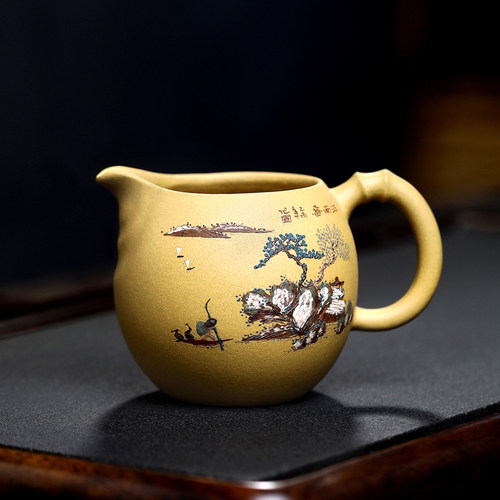宜兴紫砂公道杯纯手工公杯分茶器装茶器茶漏套装茶具功夫茶海配件 - 图2