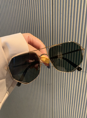 金属多边形新款ins男个性潮流太阳眼镜女圆脸网红情侣街拍墨镜潮