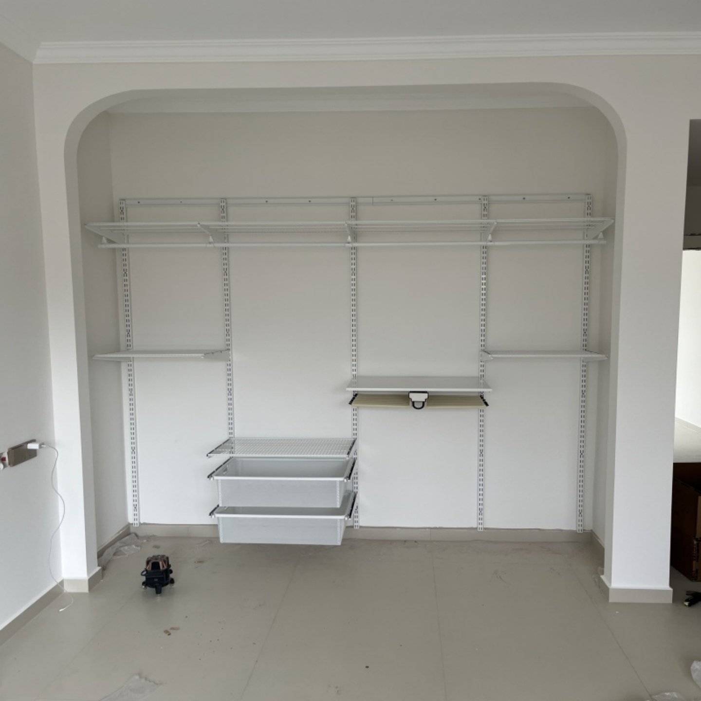 全屋定制砌墙金属衣柜步入式衣帽间小户型储物间上墙隔板置物架子,淘宝优惠券,粉丝福利购,淘宝优惠卷