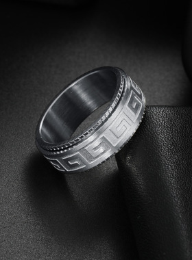 如意长城纹时尚情侣戒指饰品